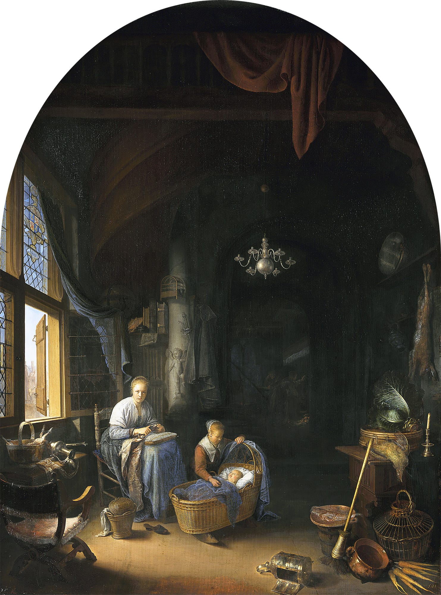 Gerrit Dou, The Young Mother, 1658