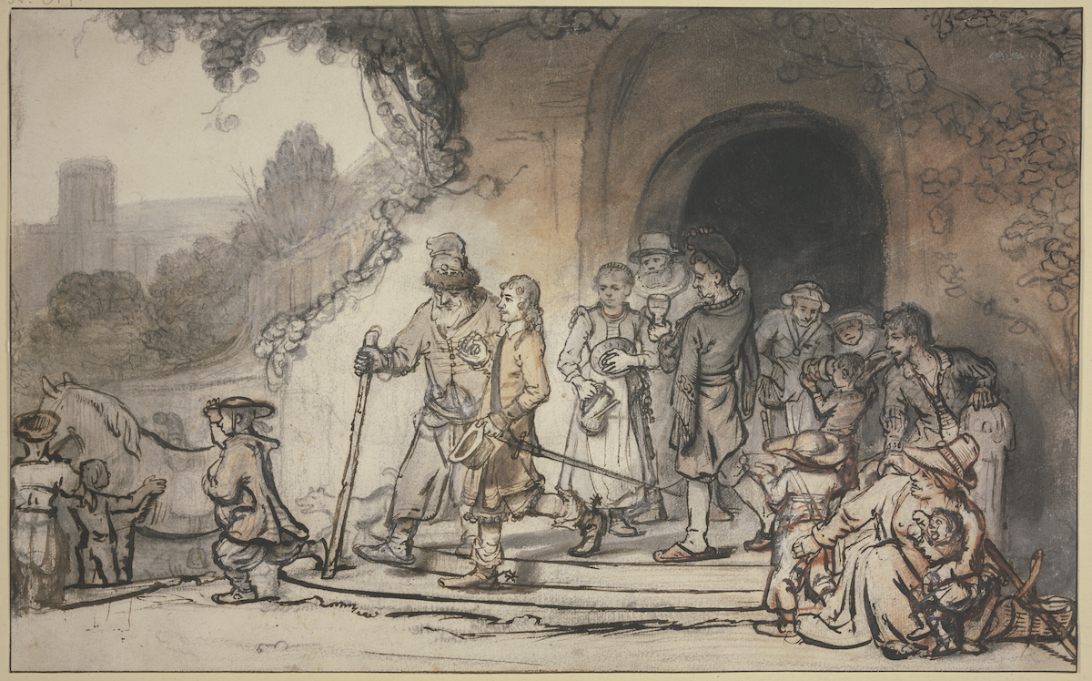 Barent Fabritius (attributed), The Departure of the Prodigal Son