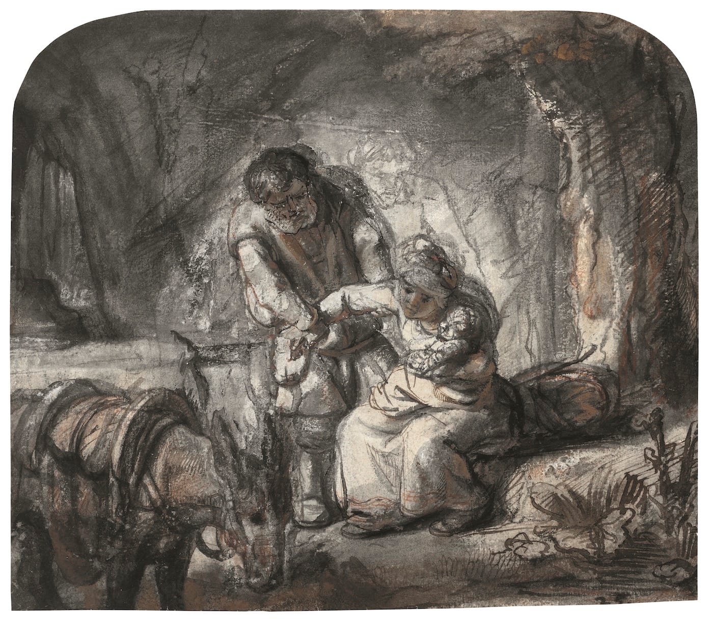 Barent Fabritius (attributed), The Rest on the Flight into Egypt, corrected