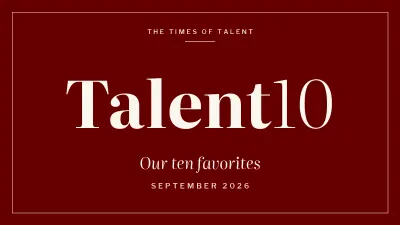 Talent10: Our Ten Favorites for September 2026