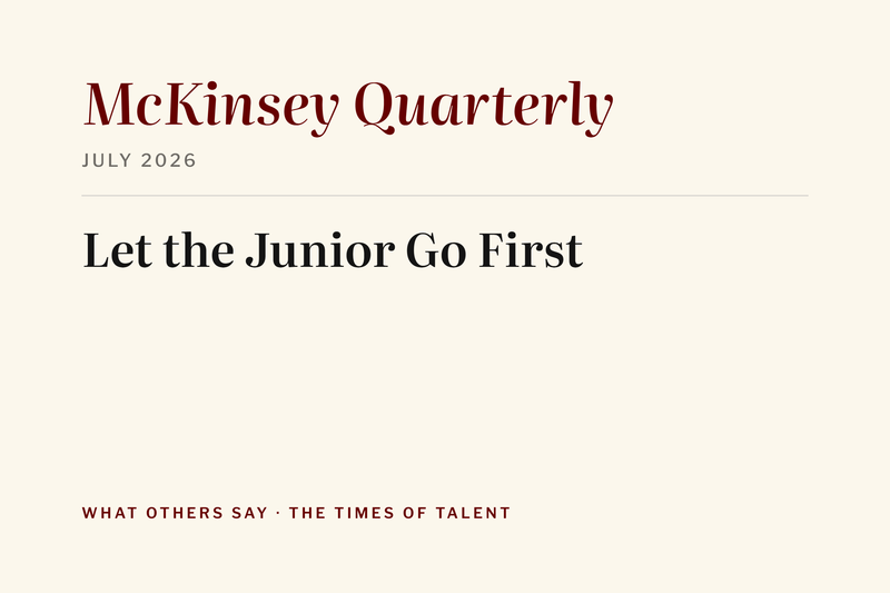 Let the Junior Go First
