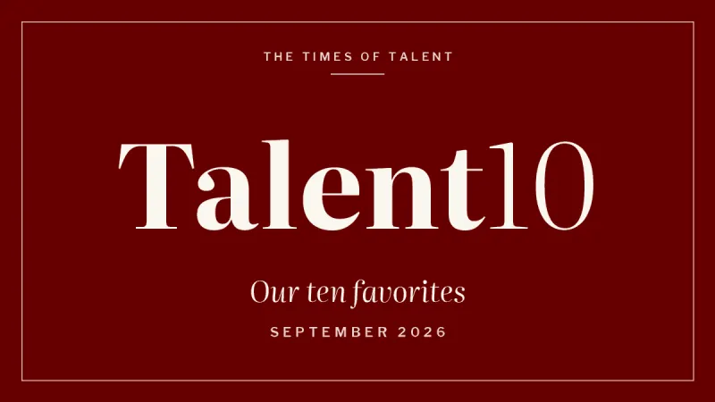 Talent10: Our Ten Favorites for September 2026