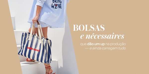 Bolsas e nécessaires que dão um up na produção — e ainda carregam tudo