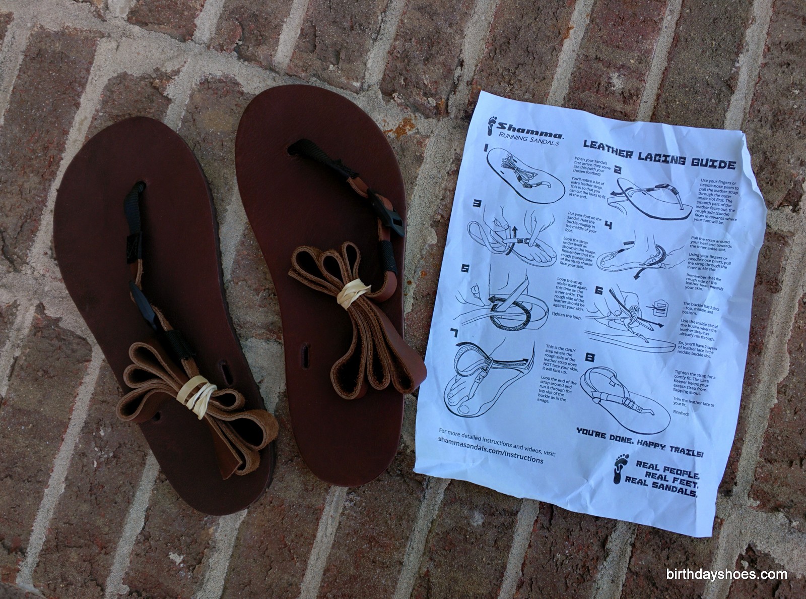 When you order a pair of Shamma Old Goats, this is how they come. Some assembly required!