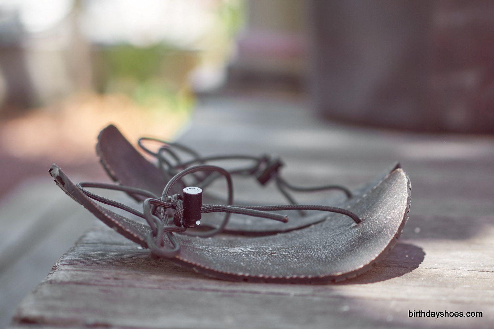 The tire sole has a curve to it that flattens out during use