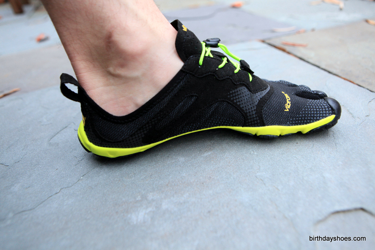 Note how low the heel goes on the Bikila EVO.