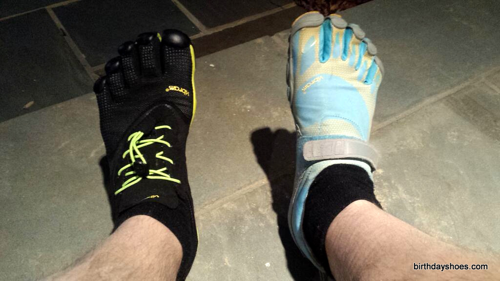 On the left is the new FiveFingers Bikila EVO.  On the right is the original FiveFingers Bikila.