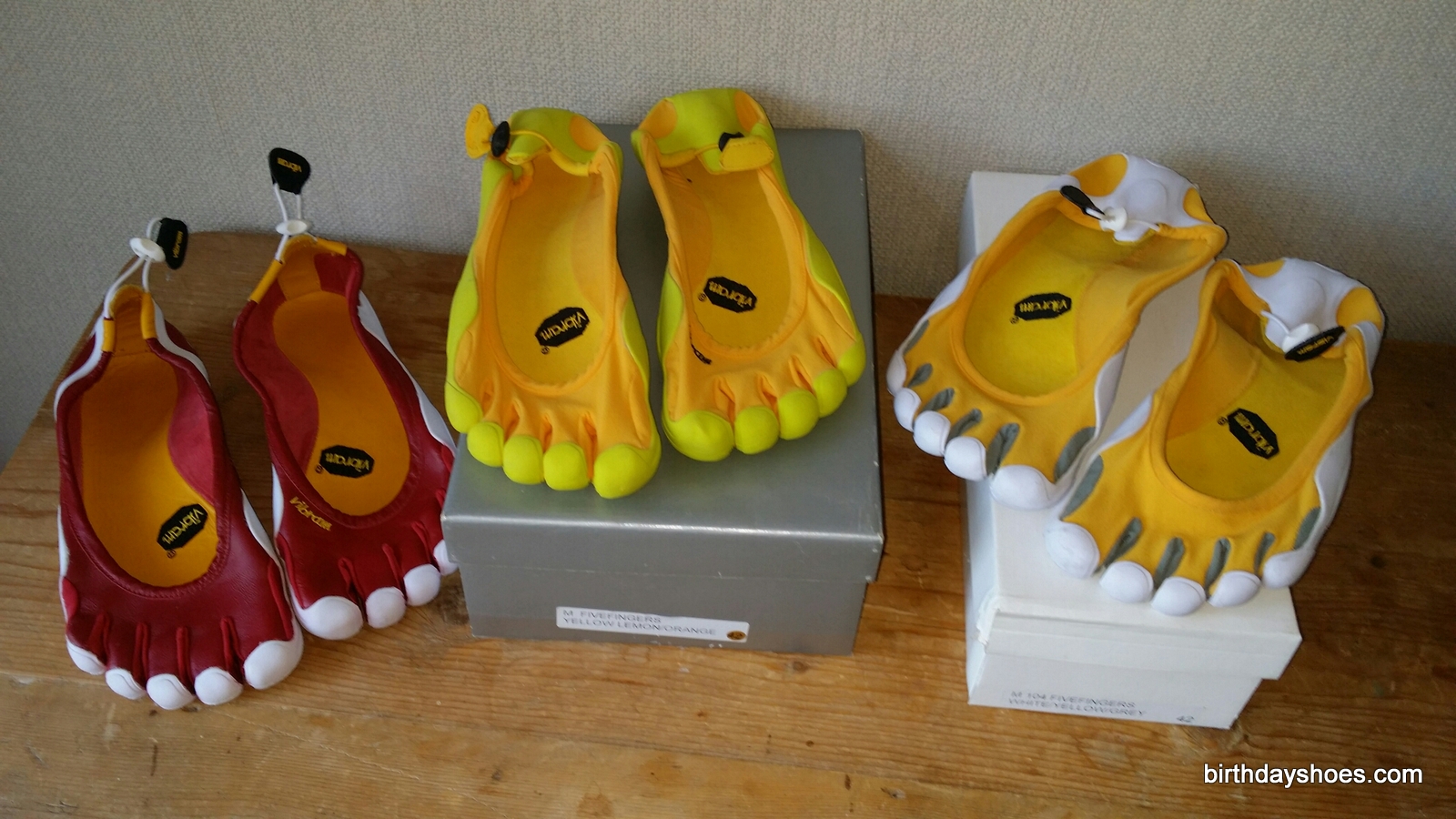 These were some of the earliest colorways of Classic Vibram FiveFingers, again via my collection.