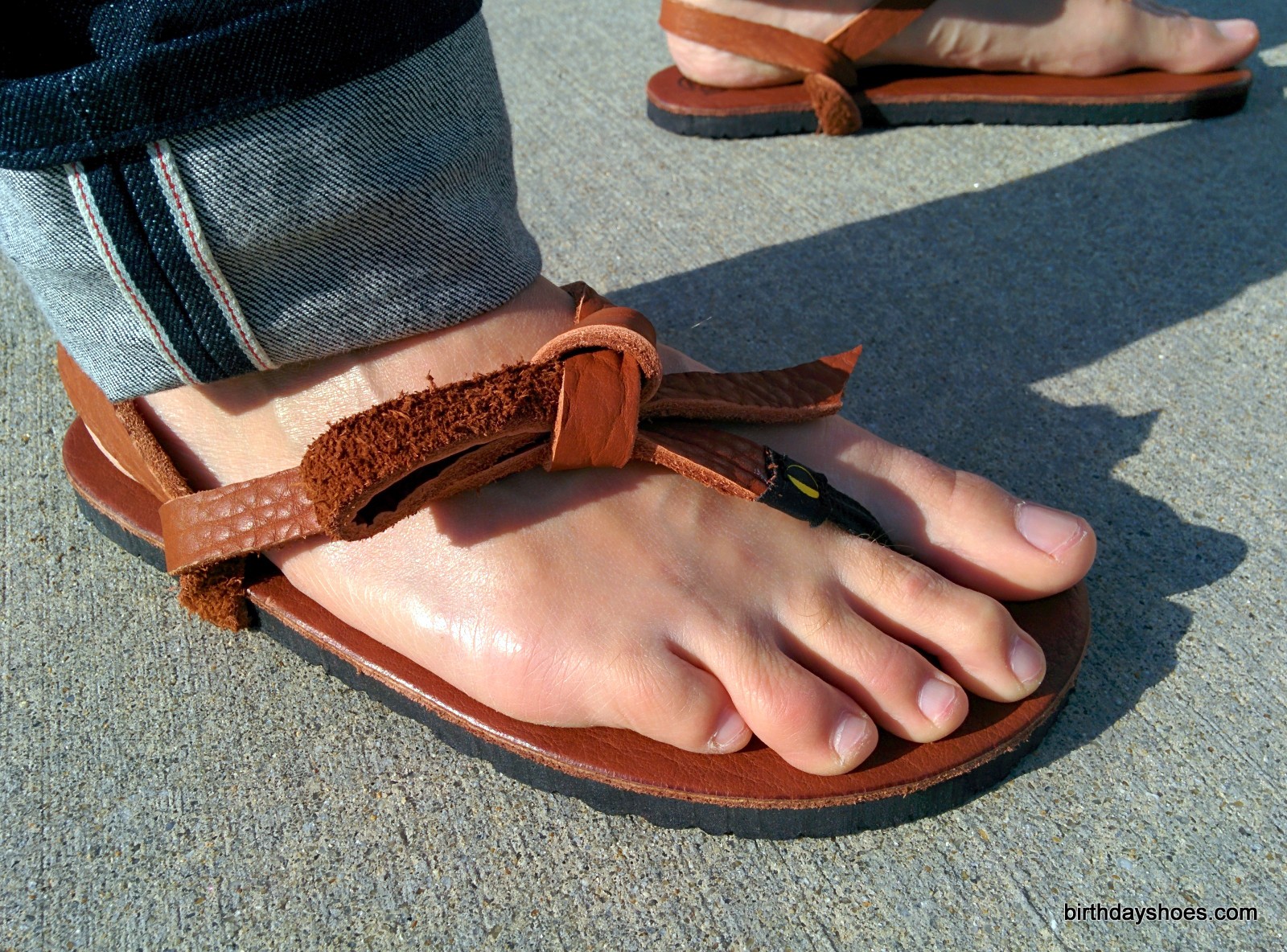 The Mono Premium Luna Sandals paired with Selvege jeans.  Why not?  They're fancy like that.