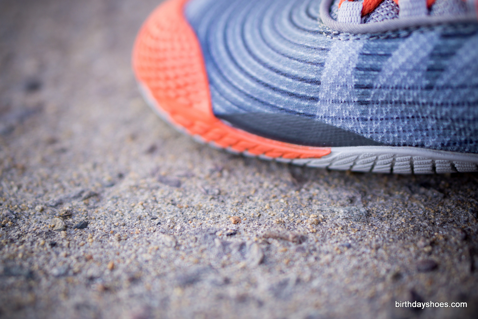  Note the dark overlay on the fabric upper. This reinforces the fabric there.