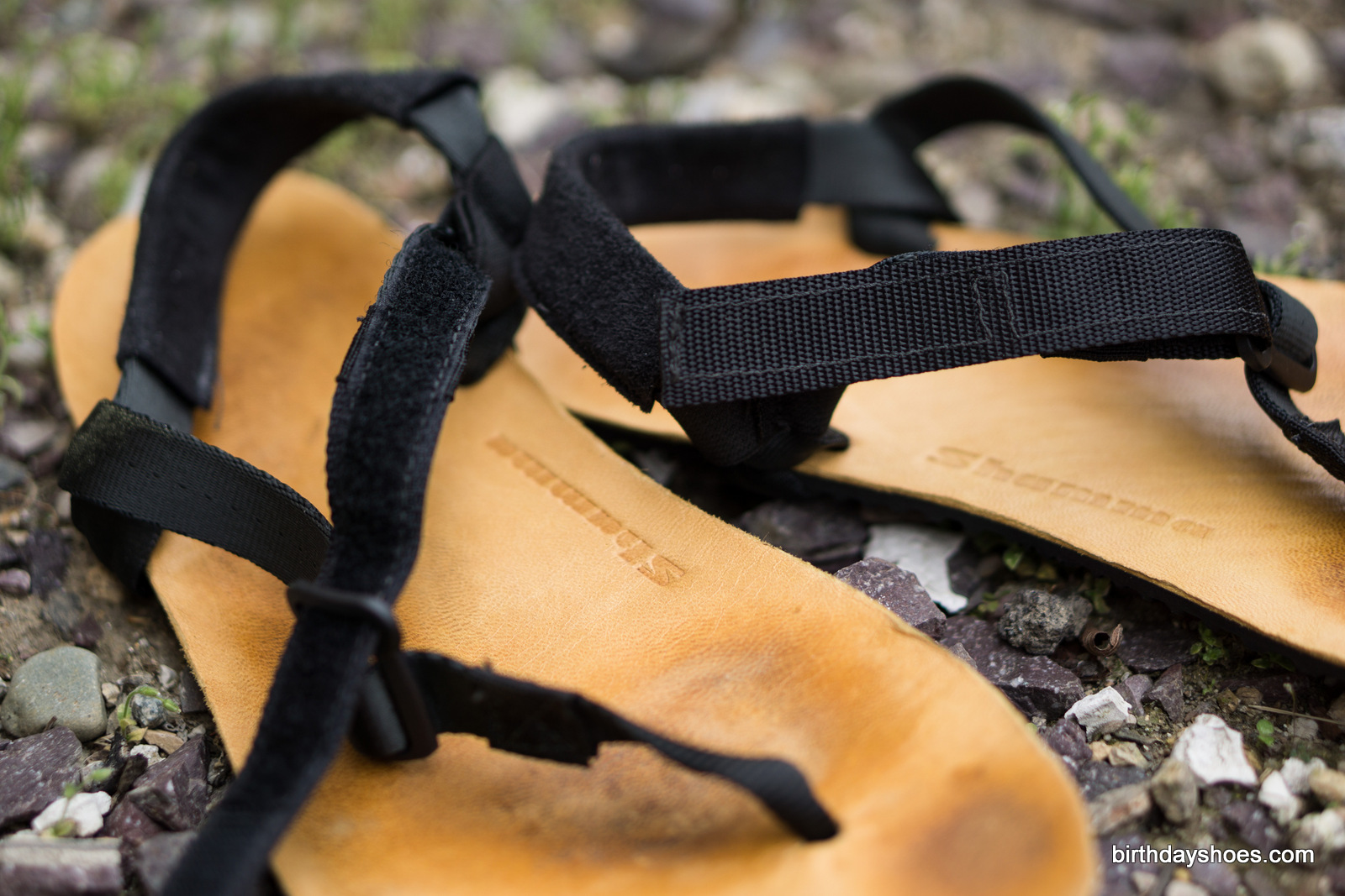 The Shamma Sandals Warrior, showing the velcro strap system.