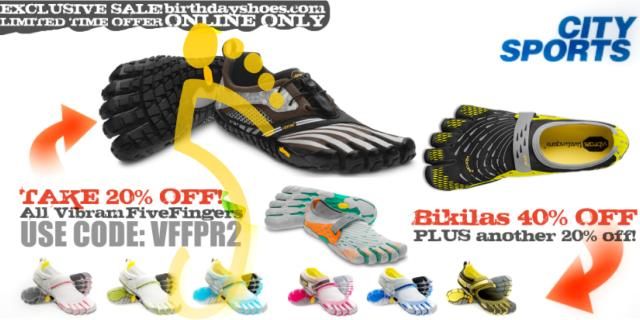 Take 20% Off All FiveFingers!