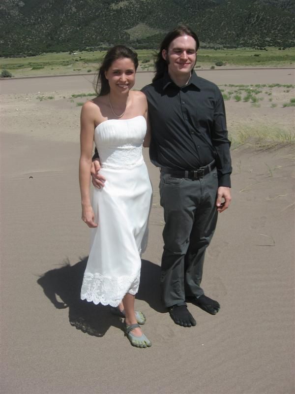 Getting Married in the Dunes. In Vibram Five Fingers!