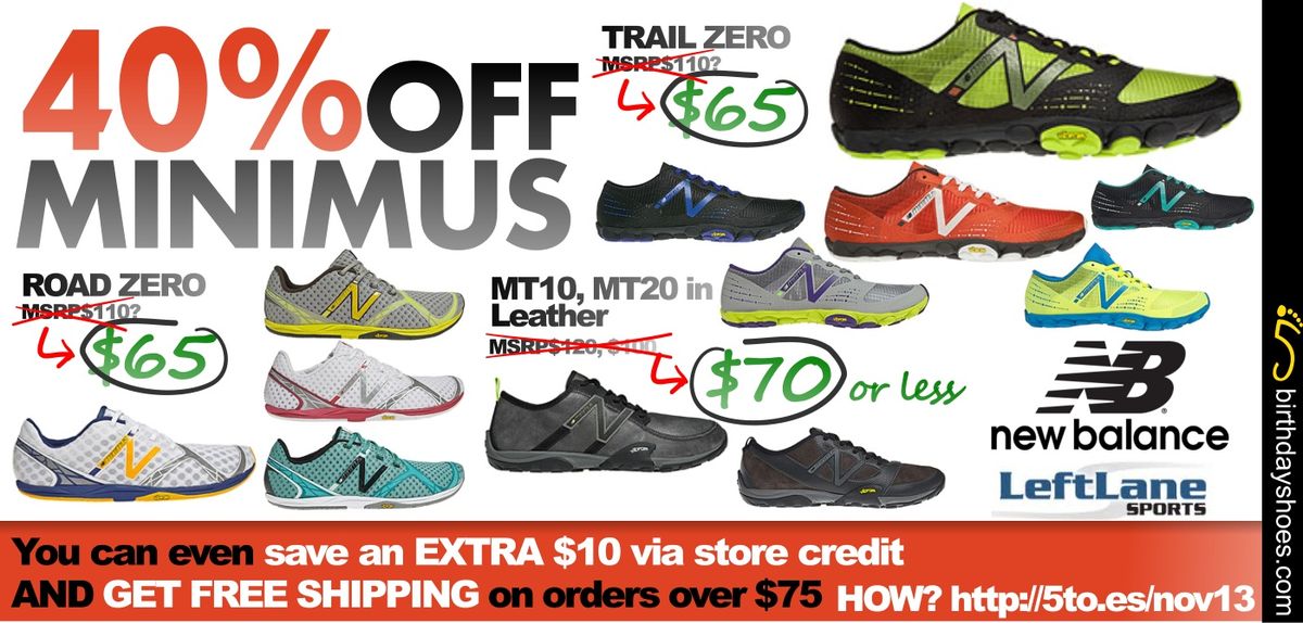 New Balance Minimus 40% Off!