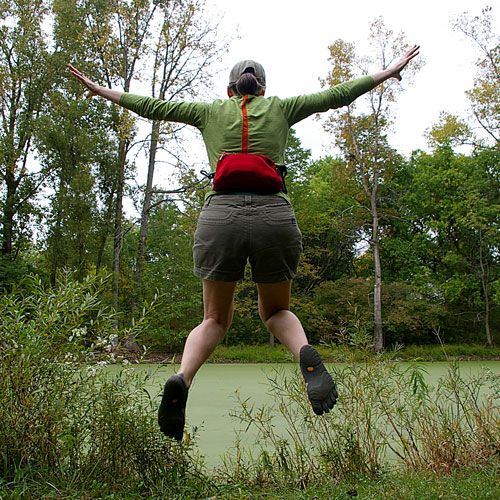 Rana drives, walks, runs, and hikes in her  Vibram Sprints