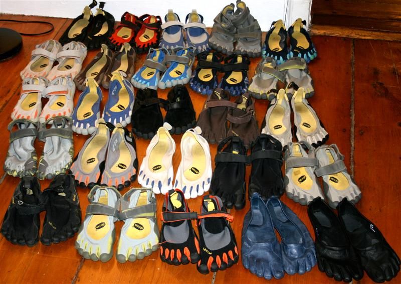 Shawn's 25 pairs of Vibram Five Fingers: Collect the Whole Set!