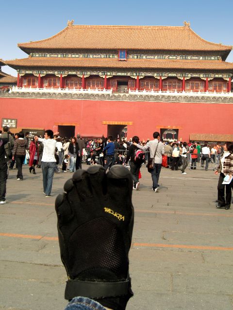 Ben Walks Beijing in KSOs FiveFingers