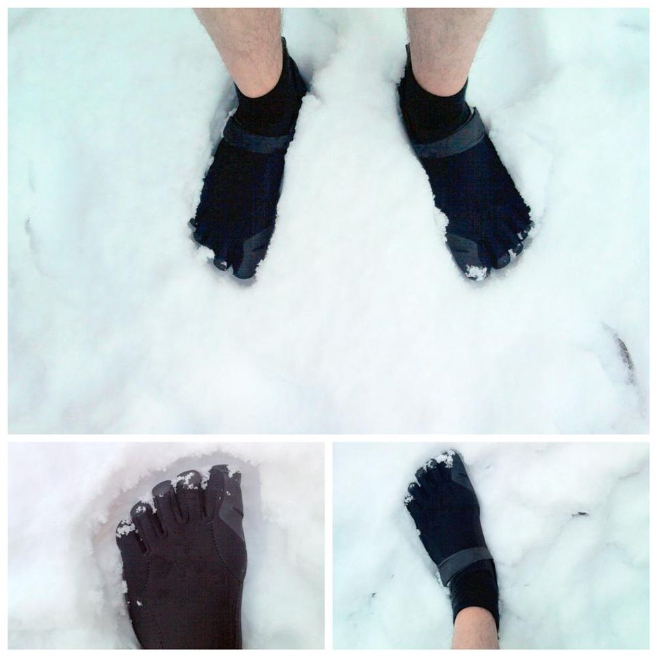 Ed Takes his FiveFingers Flow Treks out in the Snow