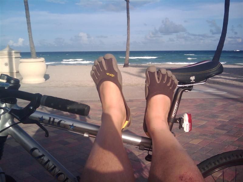 Miguel Takes his new VFFs for a Spin to the Beach