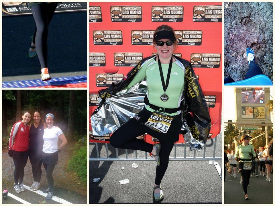 Seret runs a Marathon in VFF Sprints and Surfs Mud while trail running in her KSOs!