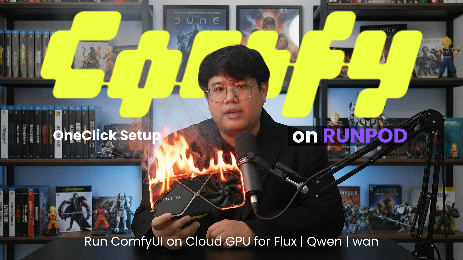 ComfyUI on Runpod สำหรับ Flux, Qwen, Wan 2.2 OneClick