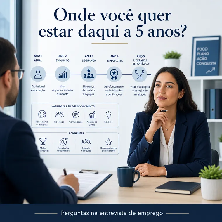 “Perguntas na entrevista de emprego” - Onde você quer estar daqui a 5 anos?