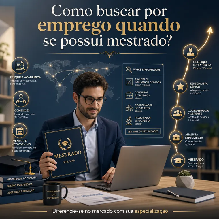 PERGUNTA -  Como buscar por emprego quando se possui mestrado?