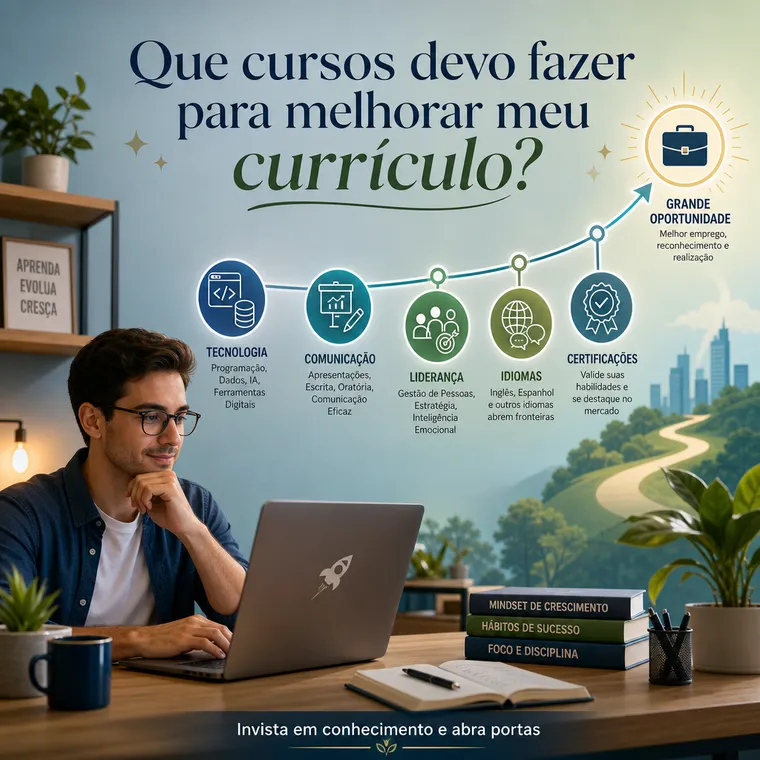 Que cursos devo fazer para melhorar ainda mais meu currículo e encontrar um bom emprego?