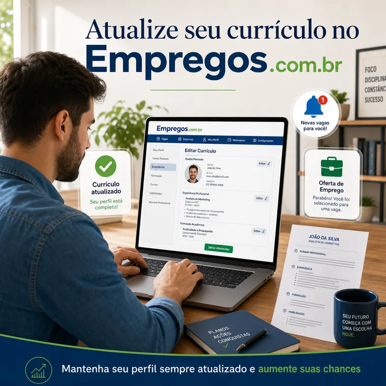 Atualize seu currículo no Empregos.com.br