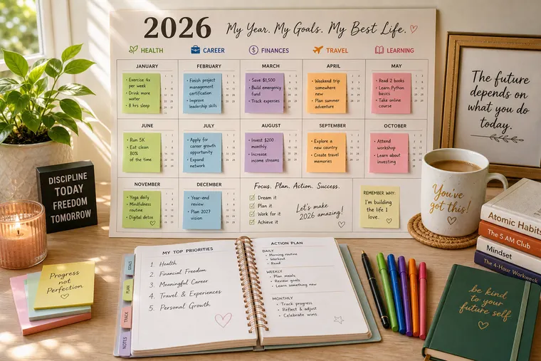 Como fazer um calendário de metas para 2026