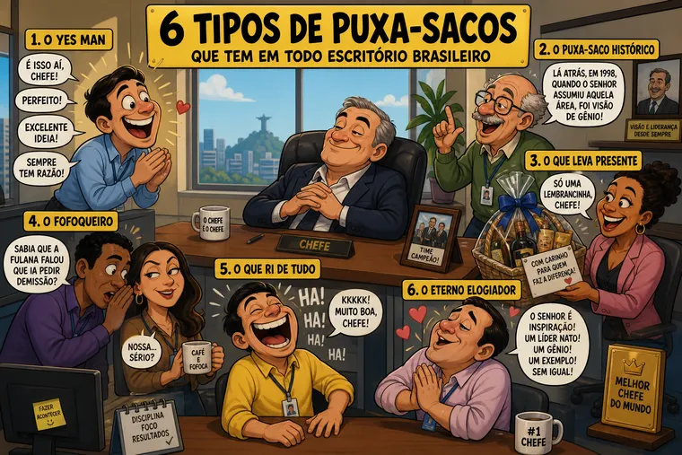 Quais destes 6 tipos de puxa-sacos habitam o seu trabalho?