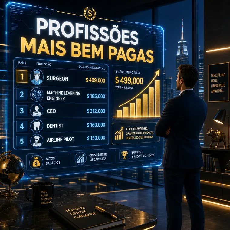 Ranking com os 25 profissionais mais bem pagos dos EUA: De onde viemos, onde estamos e para onde vamos