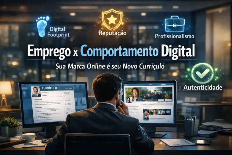 A busca do emprego x comportamento na internet