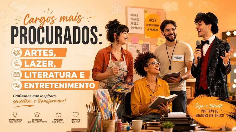 Cargos Mais Procurados: Artes, Lazer, Literatura e Entretenimento em 2026