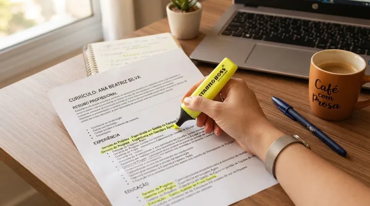 Como Usar Marcadores de Texto no Currículo Impresso para Chamar a Atenção do Gestor