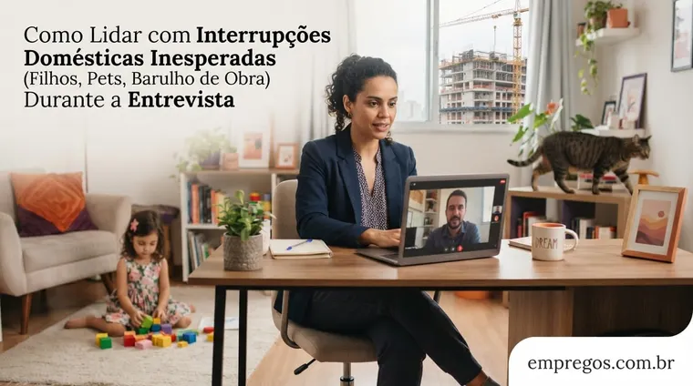 Como Lidar com Interrupções Domésticas Inesperadas (Filhos, Pets, Barulho de Obra) Durante a Entrevista