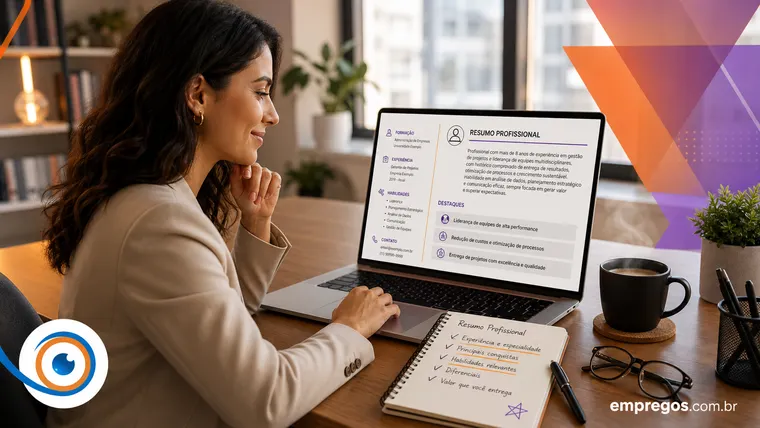 A Seção de Resumo Profissional: Como Sintetizar Anos de Trabalho em 4 Frases