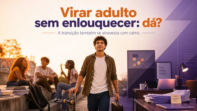 Virar Adulto sem Enlouquecer: Dá? O Guia para Atravessar a Transição com Calma