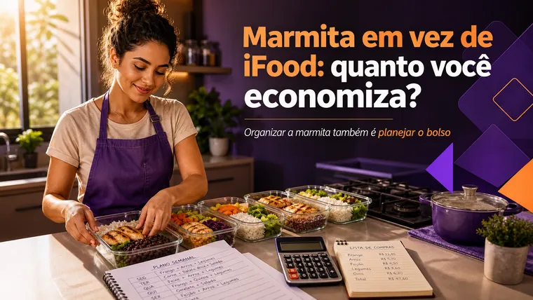 Marmita em vez de iFood: Quanto Você Realmente Economiza no Almoço?