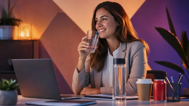 Você bebe água durante o expediente ou só café e refrigerante?