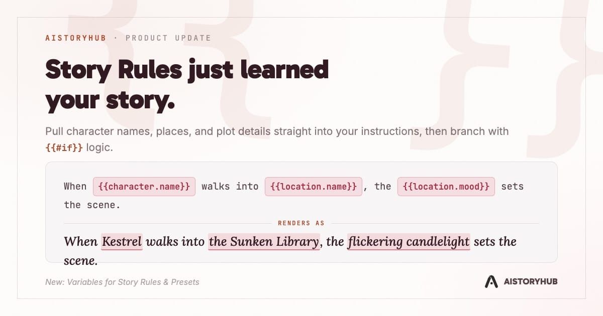 Story Rules Just Learned Your Story