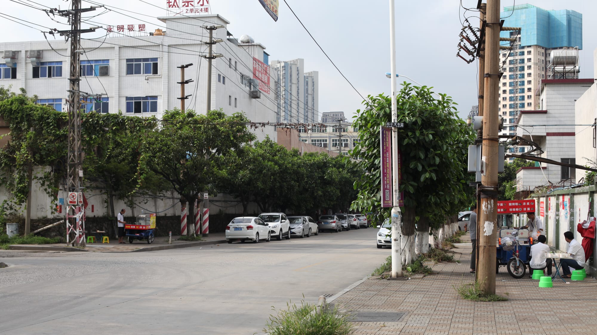 A street scene in Chang'an, Dongguan, China