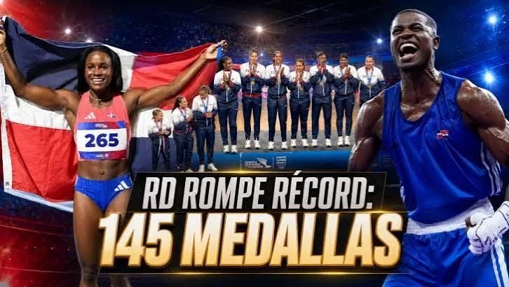 La República Dominicana en una histórica jornada JCC con 145 medallas y cuarto lugar