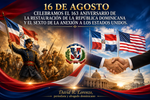 Celebración del 163 aniversario de la Restauración de la República Dominicana,  y 6 de la anexion a Estados Unidos