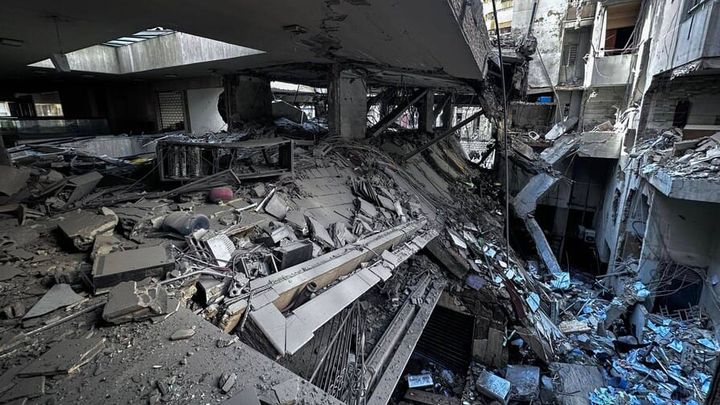 Ruinas en Beirut tras ataques conjuntos de Irán y Hizbulá contra Israel