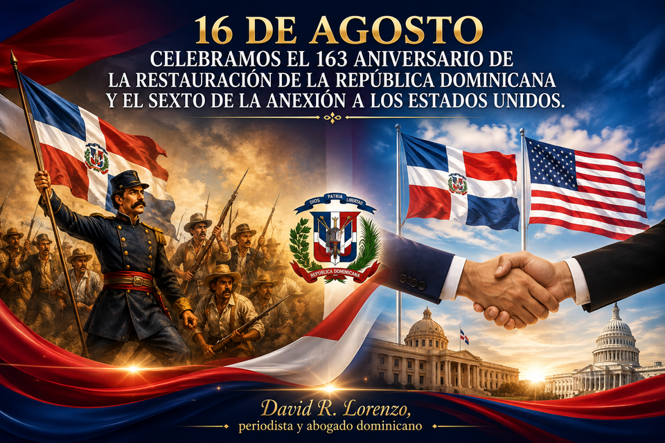 Celebración del 163 aniversario de la Restauración de la República Dominicana,  y 6 de la anexion a Estados Unidos