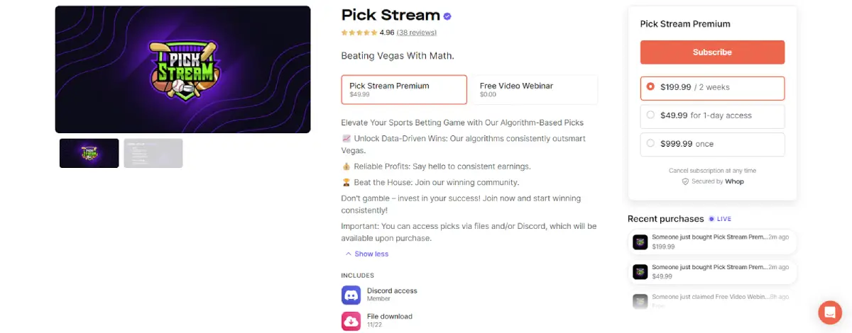 Pick Stream packages