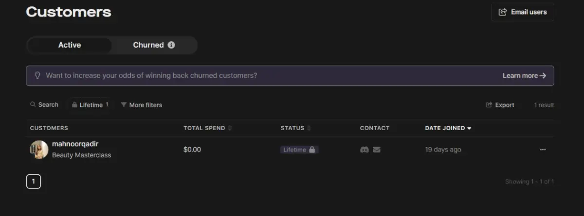 whop customer churn stats