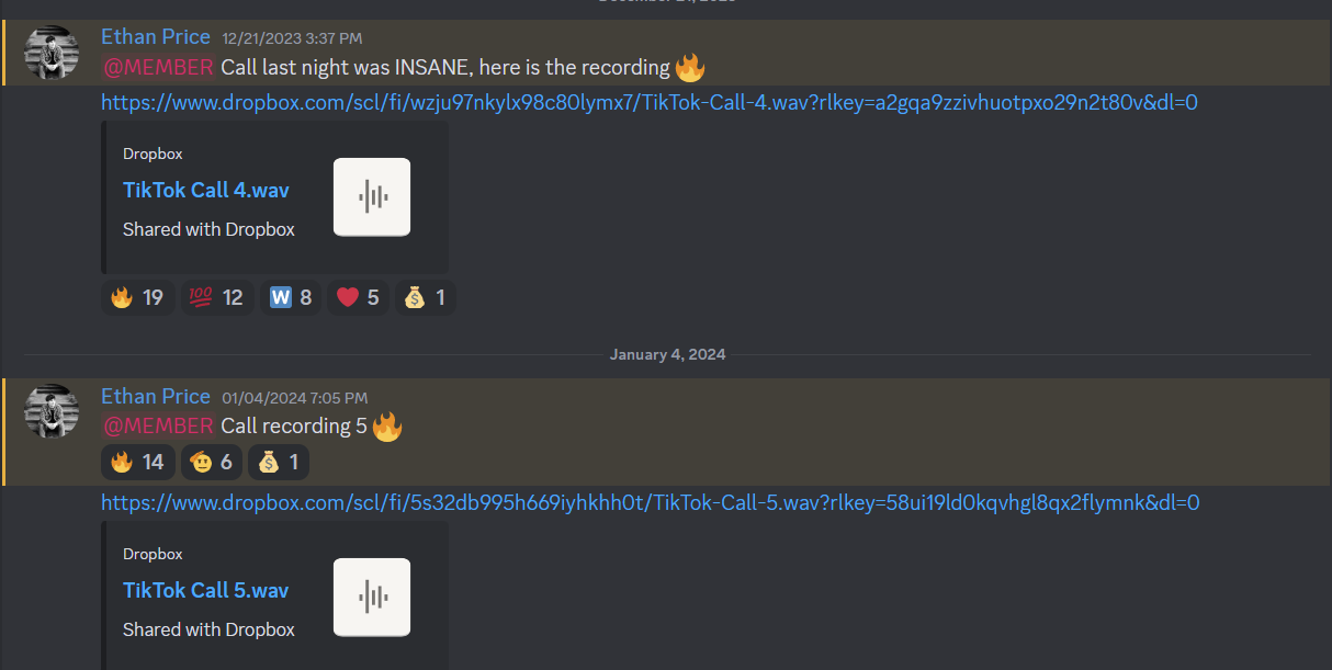 Alex Sedlak Print Money w TikTok Discord