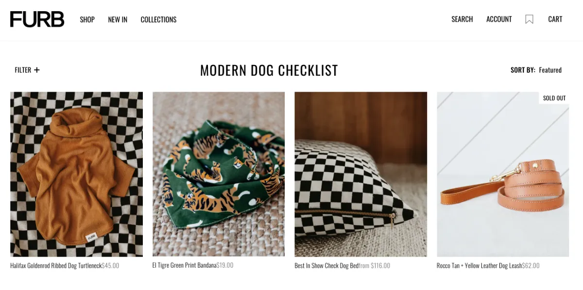 Ecommerce pet accessories